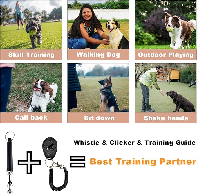 Dog Training Kit: Treat Pouch, Clicker & Whistle, Grey