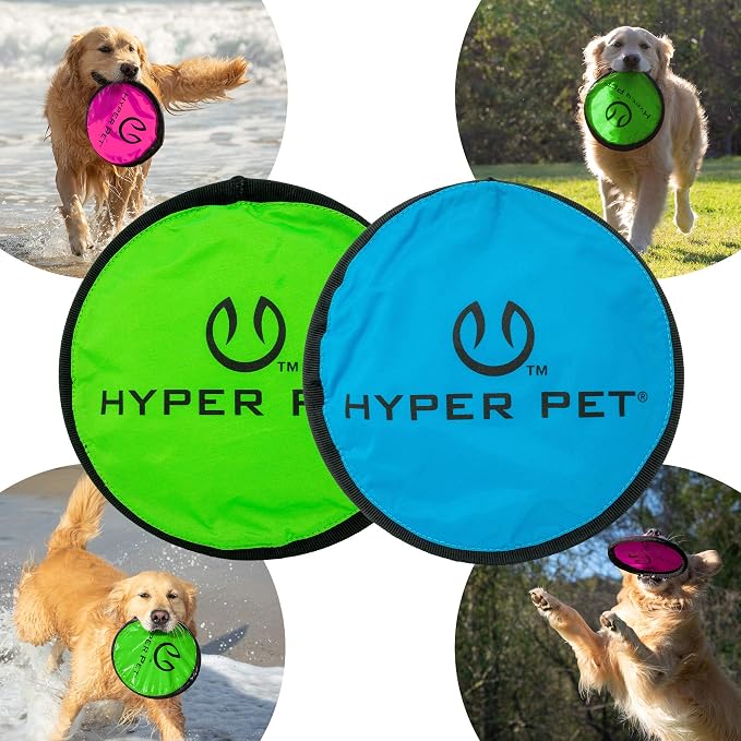 Hyper Pet Flippy Flopper Flying Disc Soft Dog Toy 9 Inch, Floats, 6 Pack