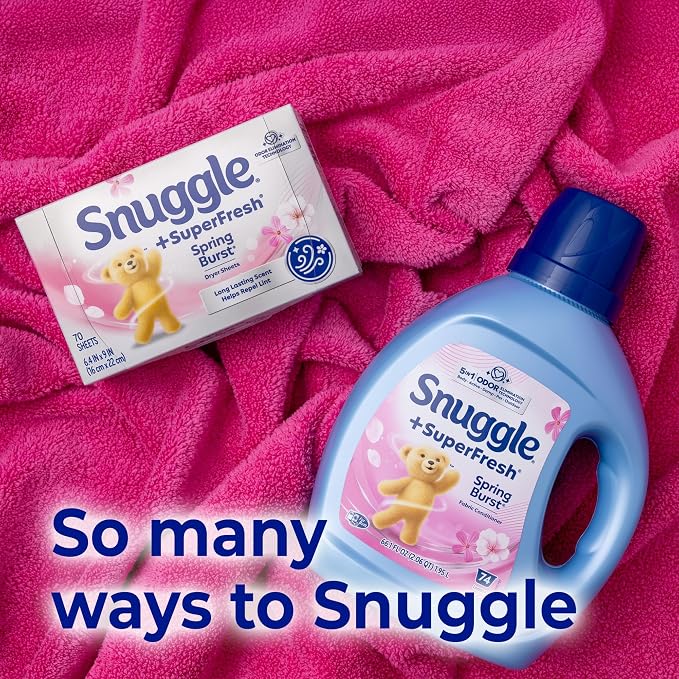 Snuggle SuperFresh Dryer Sheets, 200 Count, Spring Burst
