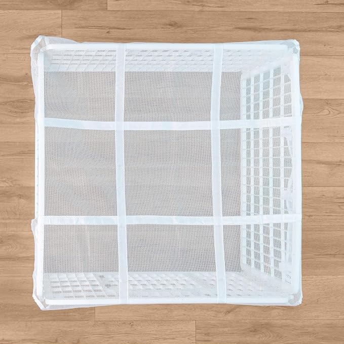 IRIS USA 24" Exercise 4-Panel Pet Playpen with Door + Mesh Top Cover for Dog Playpen, Dog Playpen, Puppy Playpen, for Small and Medium Dogs, Keep Pets Secure, Easy Assemble, Durable Material, White