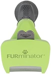 FURminator Small Dog Undercoat deShedding Tool for Long Hair, Small, Green
