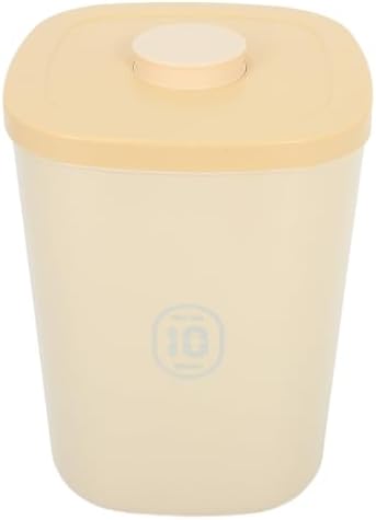 Luxshiny Large Capacity Dog Food Storage Bin and Cat Food Can Organizer Airtight Vacuum-sealed, Large, Yellow