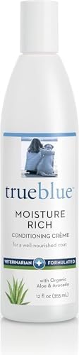 Trueblue Aloe & Avocado Moisture-Rich Conditioning Dog Crème – Conditioner Cream for Dogs, Puppies - Deodorizing, Moisturizing, Tearless – Toxin Free, Natural Botanical Blend – 12 Fl. Oz.