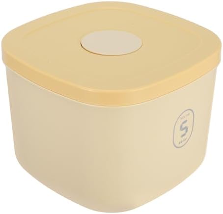 Vacuum Sealed Dog Food Storage Bin Small Capacity Airtight Pet Food Canister Moisture-proof Puppy, Small, Yellow