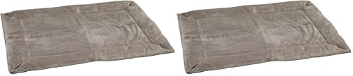 K&H Pet Products Self-Warming Crate Pad, Warming Dog Bed, Machine Washable Dog Mat, Gray X-Small 14 X 22 Inches (Pack of 2)