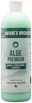 Nature's Specialties Aloe Premium Ultra Concentrated Dog Shampoo Conditioner for Pets, Makes up to 2 Gallons, Natural Choice for Professional Groomers, Herbal Aloe Infused Formula, Made in USA, 16 oz