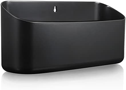 Picowe Magnetic Laundry Storage, Large Lint Holder Bin for Laundry Room, Space-Saving Trash Container Hanging on Dryer, Washer or Wall Mount Trash Bin, M - Black