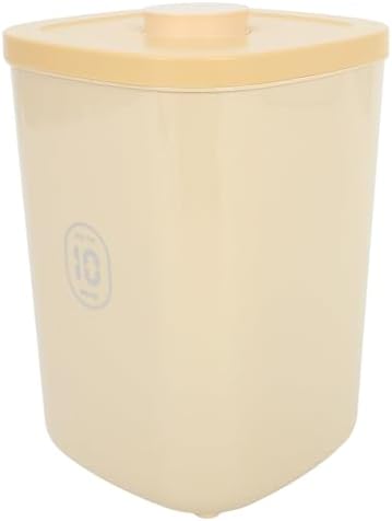 Large Airtight Vacuum-sealed Pet Food Storage Container, Yellow Sturdy Plastic Grain Bucket for Dog and Cat Food, Moisture-proof Large Capacity Bin for Home Use