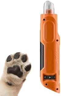 PAPIFEED 6-Speed Pet Nail Grinder with Dual LED, Orange