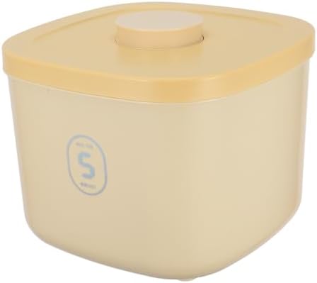Large Capacity Vacuum Sealed Dog Food Storage Container Airtight Cat Food Holder Moisture-resistant Plastic, Large, Yellow