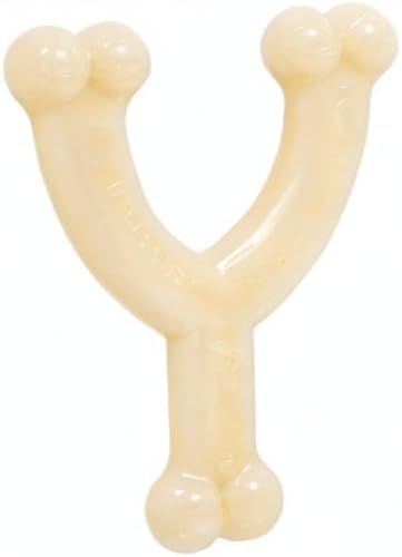 Nylabone Power Chew Wishbone Dog Chew Toy, Original Flavor, Small | Durable chew toys, long lasting, flavor throughout, discourages destructive chewing, easy-hold shape, for dogs up to 25 lbs