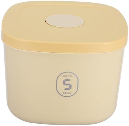 SHINEOFI Vacuum Sealed Pet Food Storage Container Small Yellow Airtight Cat Food Holder for Household Use
