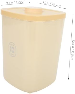 MERRYHAPY Airtight Vacuum-sealed Pet Food Storage Container Capacity Dog Food Bin for Grains Dried, Yellow