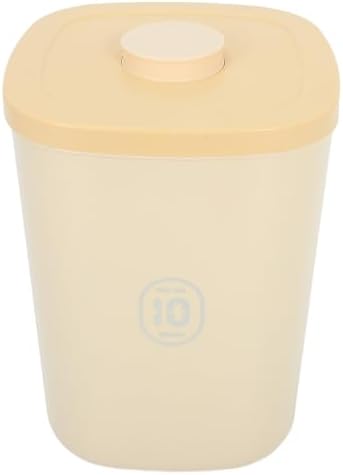 BESTonZON Large Vacuum Sealed Pet Food Storage Container, Airtight Yellow Grain Bin with Moisture-proof Seal, Large Capacity Dog and Cat Food Organizer for Kitchen and Travel