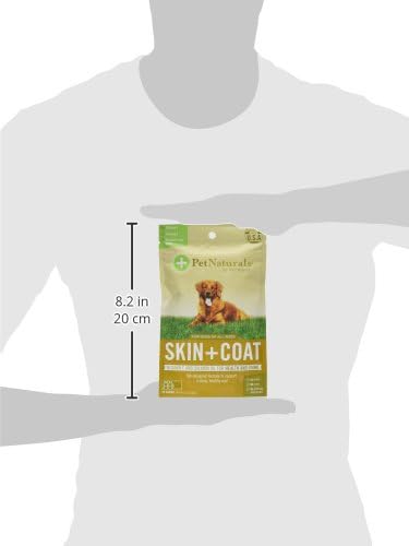 Pet Naturals Skin and Coat for Dogs, Bite-Sized Soft Chews, Salmon Oil and Omega Fatty Acids, Soothe Dry-and Itchy Skin, No Corn or Wheat, Vet Formulated, Veggie Flavor, 30 Count (Pack of 2)