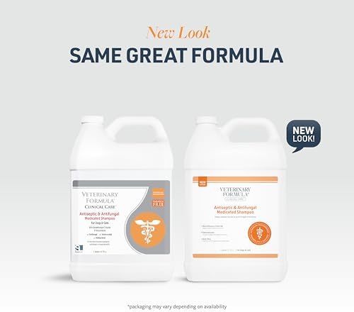 Veterinary Formula Clinical Care Antiseptic and Antifungal Medicated Shampoo for Dogs & Cats, 128 Fl Oz – Helps Alleviate Scaly, Greasy, red Skin – Paraben, Dye, Soap-Free (1 Pack)