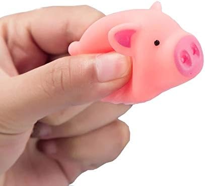 Tvoip 25Pcs/Lot New Cute 5cm/2Inch Dog Toys Pink Screaming Rubber Pig Pet Toys Squeak Squeaker Chew Gift Home Decorations