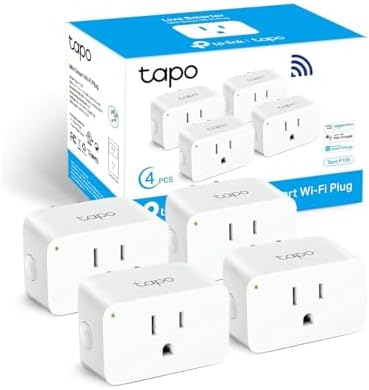 Tapo Smart Plug Mini 15A, Smart Wi-Fi Plug, P105(4-Pack)