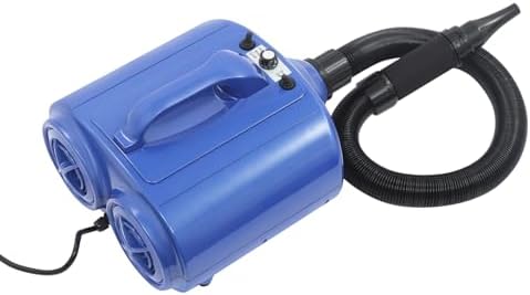 Professional Pet Hair Dryer for Dogs&Cats,3600W High-Speed Dog Dryer with Adjustable Temperature (77-149℉) & Airspeed (98-230 ft/s),with 2 Nozzles for Home Use,Pet Salon,60dB Quiet Drying (Blue)