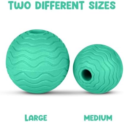 Foam Fetch Ball for Dogs – Durable EVA Foam Dog Ball, Interactive Chew Toy for Dogs, Lightweight Floating Ball for Water, Pool & Outdoor Fetch Games (Green, Medium)