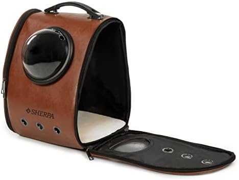 Sherpa Cat Travel Backpack with Bubble View, Airline Approved, Brown