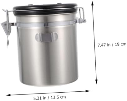 UPKOCH Sealed Pet Food Storage Container for Cat and Dog with Stainless Steel Spoon 1.8l Airtight Sealed Jar Sturdy Food Storage Jar for Pet Snacks