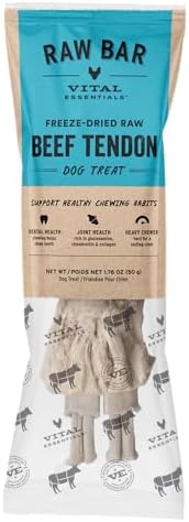 Vital Essentials Freeze-Dried Raw Beef Tendon Dog Treat, 1-Pack