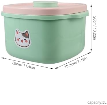 Outanaya Pet Food Storage Bin Airtight Dog Food Storage Barrel with Lid 5l Plastic, 5l, Light Green