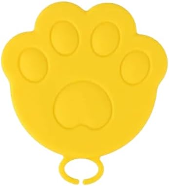 Silicone Pet Food Can Lids, Airtight Cat Food Can Covers for Wet (YELLOW)