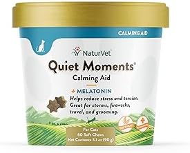 NaturVet Quiet Moments Calming Aid for Cats Plus Melatonin
