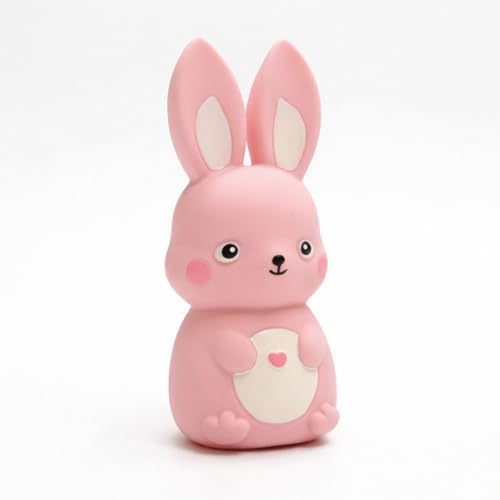 Rubber Squeaky Dog Toys, Latex Dog Squeaky Toys, Easter Bunny Dog Toy, Love Struck Bunny, Small (Pink)