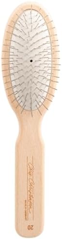 Chris Christensen 20 mm Oval Pin Dog Brush, Stainless Steel, Brown, Oval