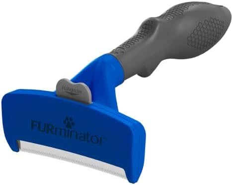 FURminator Large Dog Undercoat deShedding Tool for Long Hair, Large, Blue