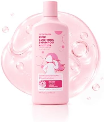 PETHROOM Pink Soothing 3-in-1 Dog & Cat Shampoo for Dry Skin & Itch Relief | Vet-Formulated with Ceramides & Panthenol for Skin Barrier Care, pH-Balanced, Soap, Sulfate & Fragrance-Free, 13.5 fl oz