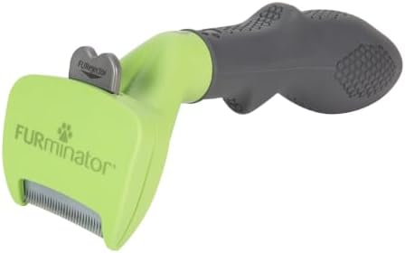 FURminator Small Dog Undercoat deShedding Tool for Short Hair, Small, Green