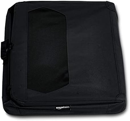 Amazon Basics Foldable Portable Soft Pet Dog Crate Carrier Kennel, 36 x 24 x 24 inches, Black