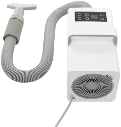 65dB Low Noise Pet Hair Dryer - 1900W Adjustable Temp 86-140°F Dog Cat Blower w/ 4 Nozzles & 90in Hose, Home Grooming Salon Tool