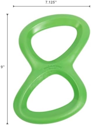 Tuggfinity - BPA-Free, Stretchy Durable Figure 8 Tug Toy - Lime | Grab, Stretch, Tug, Durable Dog Toy Strong, Enthusiastic Tuggers Safe, Durable Zogoflex BPA-Free, Rop Rack Dishwasher Safe.
