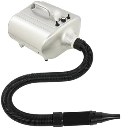Dog Hair Dryer 3600W High Velocity Professional Dog Pet Grooming Hair Drying Force Dryer Blower, Dual-Motor High-Power Pet Dryer with 2 Nozzles, Adjustable Temperature & Speed, for Pet Care(Silver)