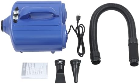 Professional Pet Hair Dryer for Dogs&Cats,3600W High-Speed Dog Dryer with Adjustable Temperature (77-149℉) & Airspeed (98-230 ft/s),with 2 Nozzles for Home Use,Pet Salon,60dB Quiet Drying (Blue)
