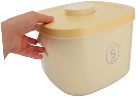 GALPADA Pet Food Storage Bin Airtight Container for Cat Dog Food Large Capacity Vacuum, Large, Yellow