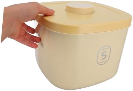 Pet Food Storage Container Airtight Vacuum Sealed Plastic Bin Small Yellow 5l Moisture-proof Cat, Small, Yellow