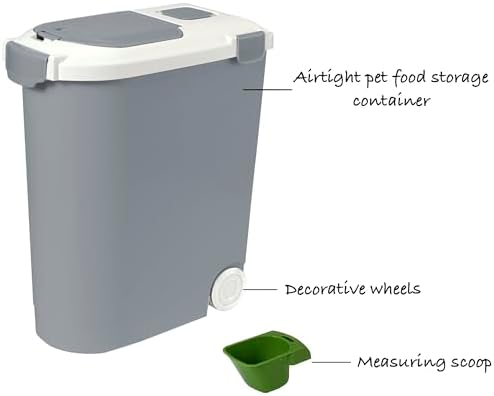 Airtight Pet Food Storage Container, Holds 30lbs