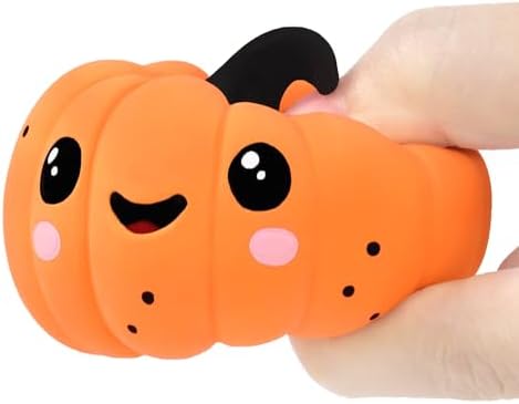 CHIWAVA 3PCS 2.4" Squeak Halloween Pumpkin Latex Dog Toy Set for Small Dogs | Interactive Puppy Toys for Indoor & Outdoor Fetch and Throw, Squeeze Squeak Play, Holiday Gift