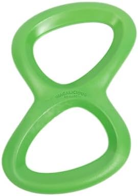 Tuggfinity - BPA-Free, Stretchy Durable Figure 8 Tug Toy - Lime | Grab, Stretch, Tug, Durable Dog Toy Strong, Enthusiastic Tuggers Safe, Durable Zogoflex BPA-Free, Rop Rack Dishwasher Safe.