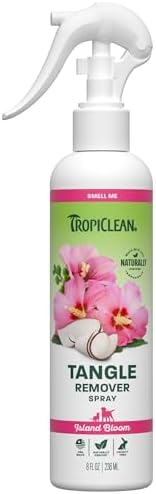 TropiClean Dog Detangler Spray Dematting, Leave in Conditioner, 8oz