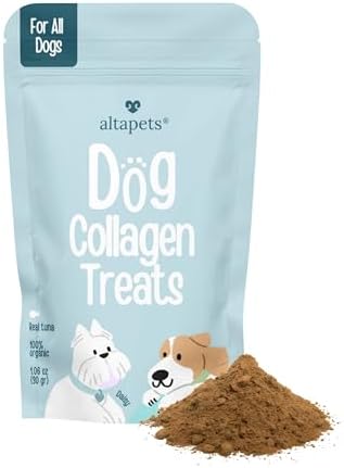 Collagen for Dogs - Joint, Mobility & Dog Pain Relief Anti Inflammatory -– Organic Daily Collagen for Dogs Shedding & Itch Relief - Coat Defense Powder for Dog | All Breeds & Ages - 30 Count