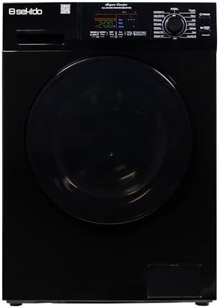 Sekido All-in-One Washer Dryer VENTLESS/VENTED PET cycle 1.62cf/15lbs 110V (Black)