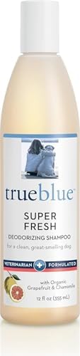 TrueBlue Grapefruit & Chamomile Deodorizing Dog Shampoo – Cleansing Wash, Moisturizing – Toxin Free, Natural Botanical Blend – Tearless – 12 Fl. Oz.