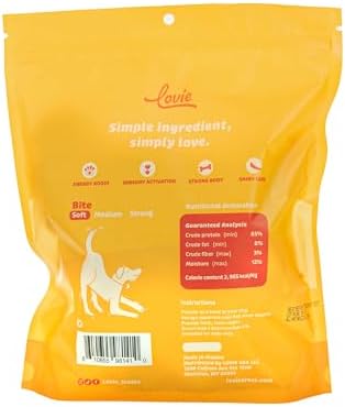 Lovie Beef Lung Dog Treats - Dehydrated Air Dried Soft Bites, Single Ingredient, Protein Rich, 16 oz
